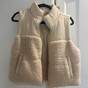 RSQ Cream and Tan Vest